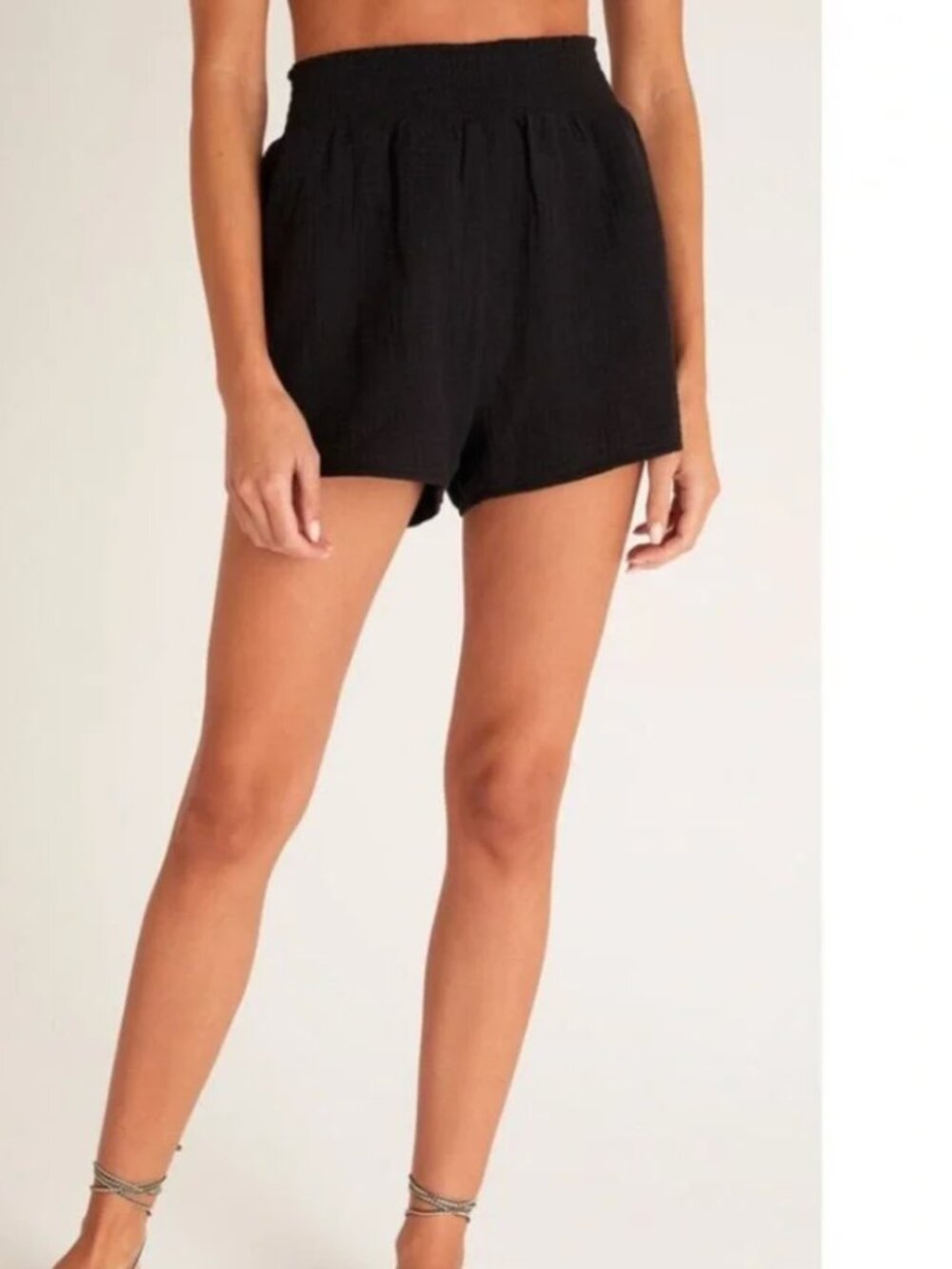 Z Supply Naila Gauze shorts in black size L